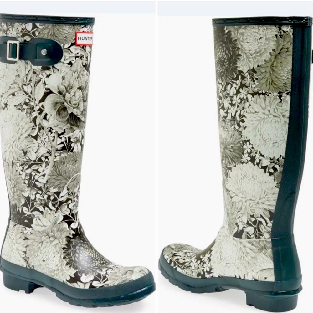'HUNTER Limited Edition Royal Horticultural Society Floral Waterproof Rain Boots